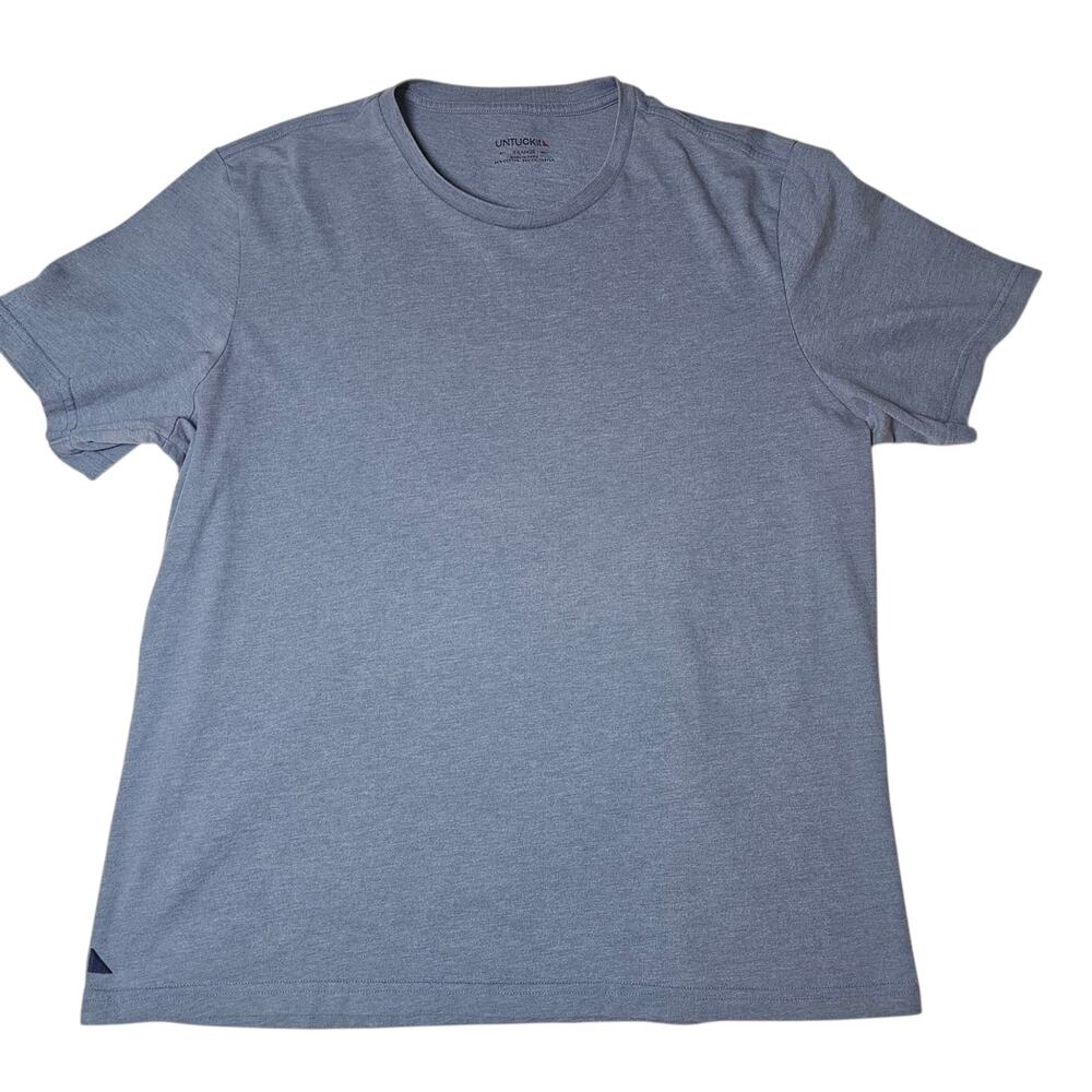UNTUCKit Saxum "Ultrasoft" Tee Shirt in Medium Blue Size XL